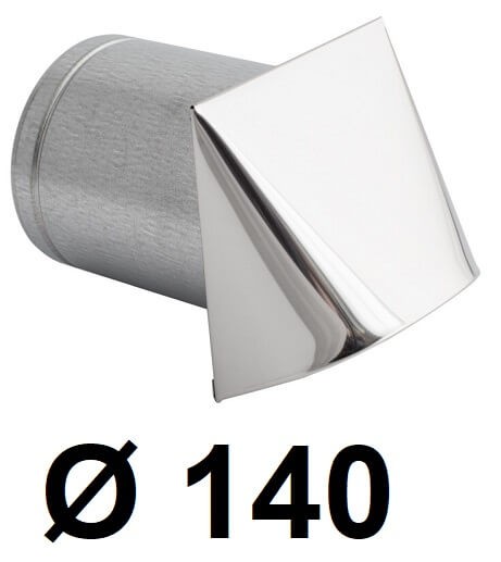 Nástenný vstup vzduchu 140 [mm] INOX