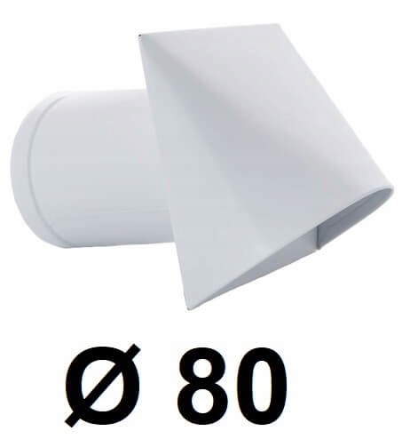 Nástenný prívod vzduchu 80 [mm] BIELY