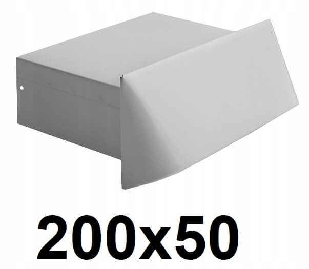 Obdĺžnikový vstup 200 × 50 [mm] BIELY
