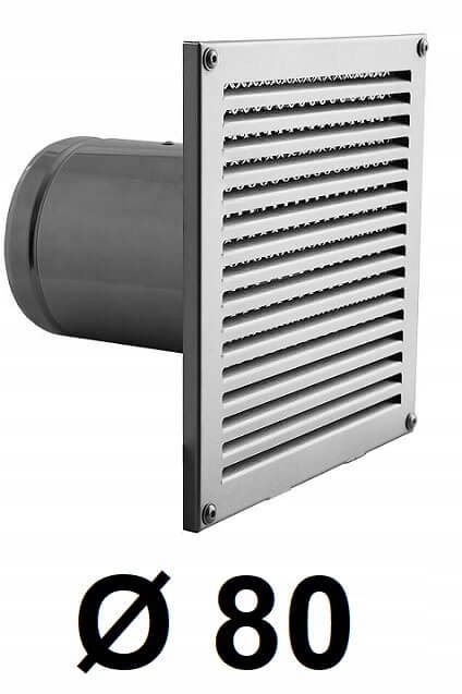 Stenový prívod vzduchu 80 [mm] INOX