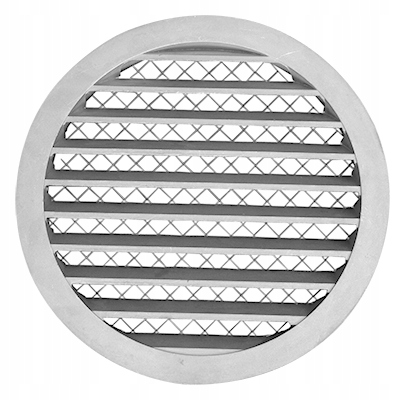 Chrómovaná mriežka výfuku pre prívod vzduchu fi 250 mm
