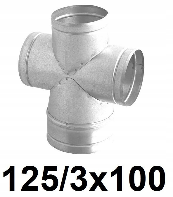 Redukčný štvorec 125 / 3 × 100 [mm]