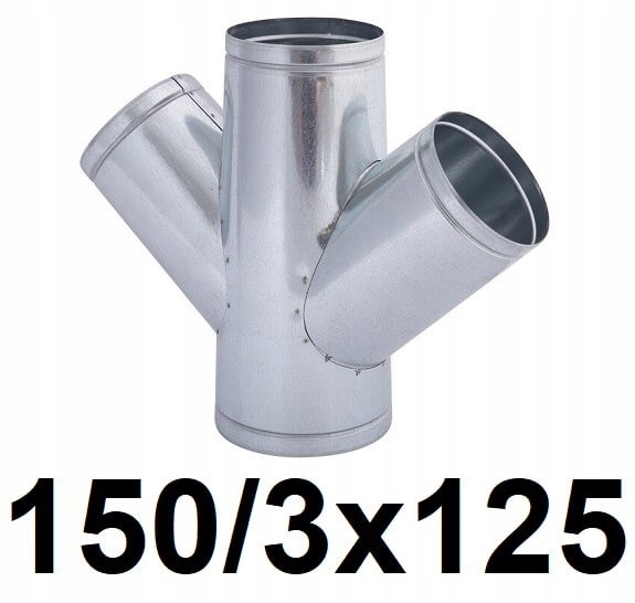 Redukčný štvorec 150 / 3 × 125 [mm]