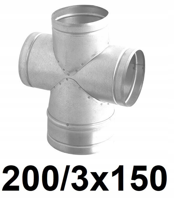 Redukčný štvorec 200 / 3 × 150 [mm]