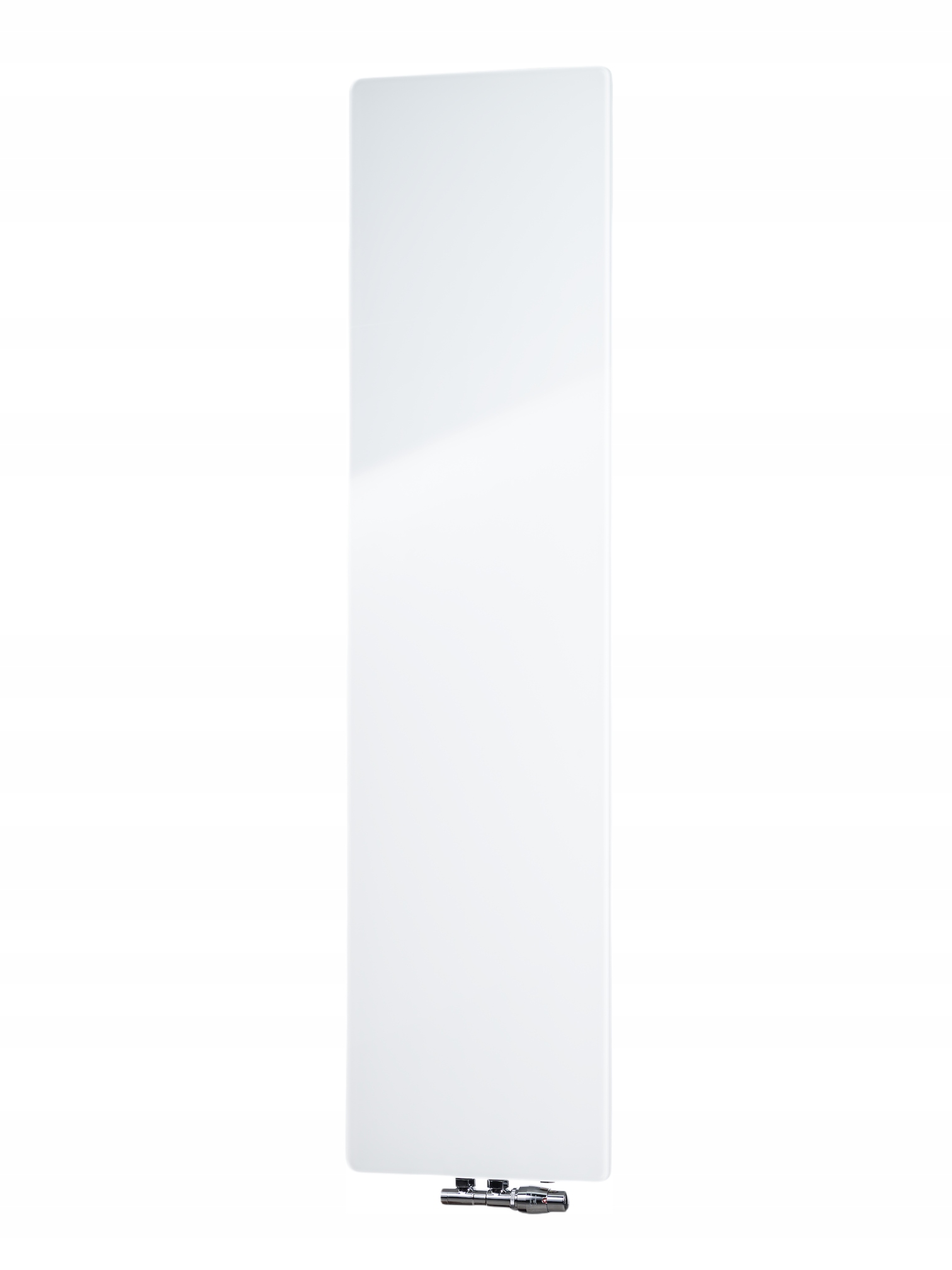 DEKORATÍVNY RADIÁTOR BIELY ZVISLÉ KÚPEĽŇOVÉ SKLO 160x40cm LOFT dekor.
