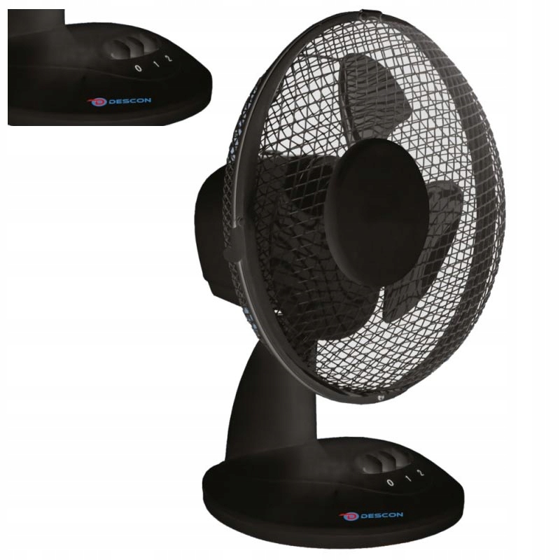 Ventilátor - VENTILÁTOR DESCON ČIERNY 9 "DA-900B