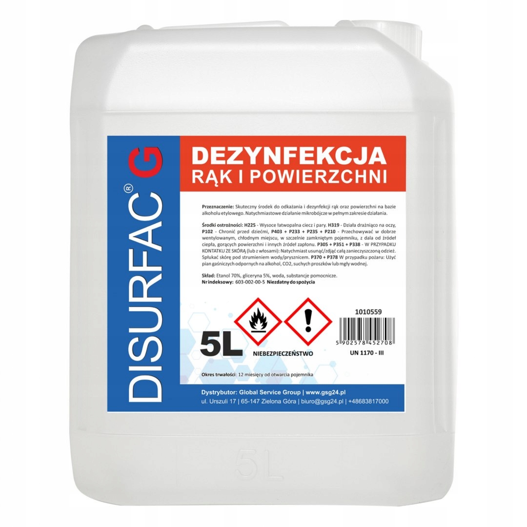 DISURFAC G ETHANOL 70 RUČNÁ DEZINFEKCIA TEKUTÁ