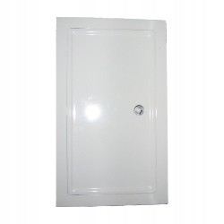 Biele komínové dvere 155 × 290 mm veľké