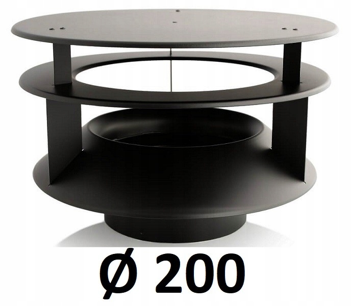 Krbová vložka - ČIERNA strecha generátora ťahu 200 [mm]
