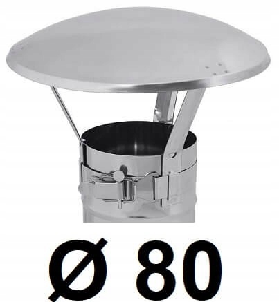 Komínová strieška – Nerezový komínový uzáver, 80 [mm]