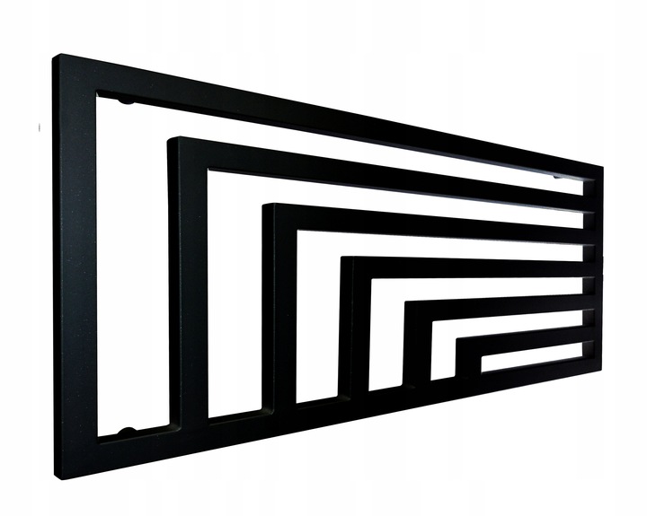 Dekoratívny RADIÁTOR OMEGA 520 × 1200 Matt Black Structure 580 W HORIZONTAL