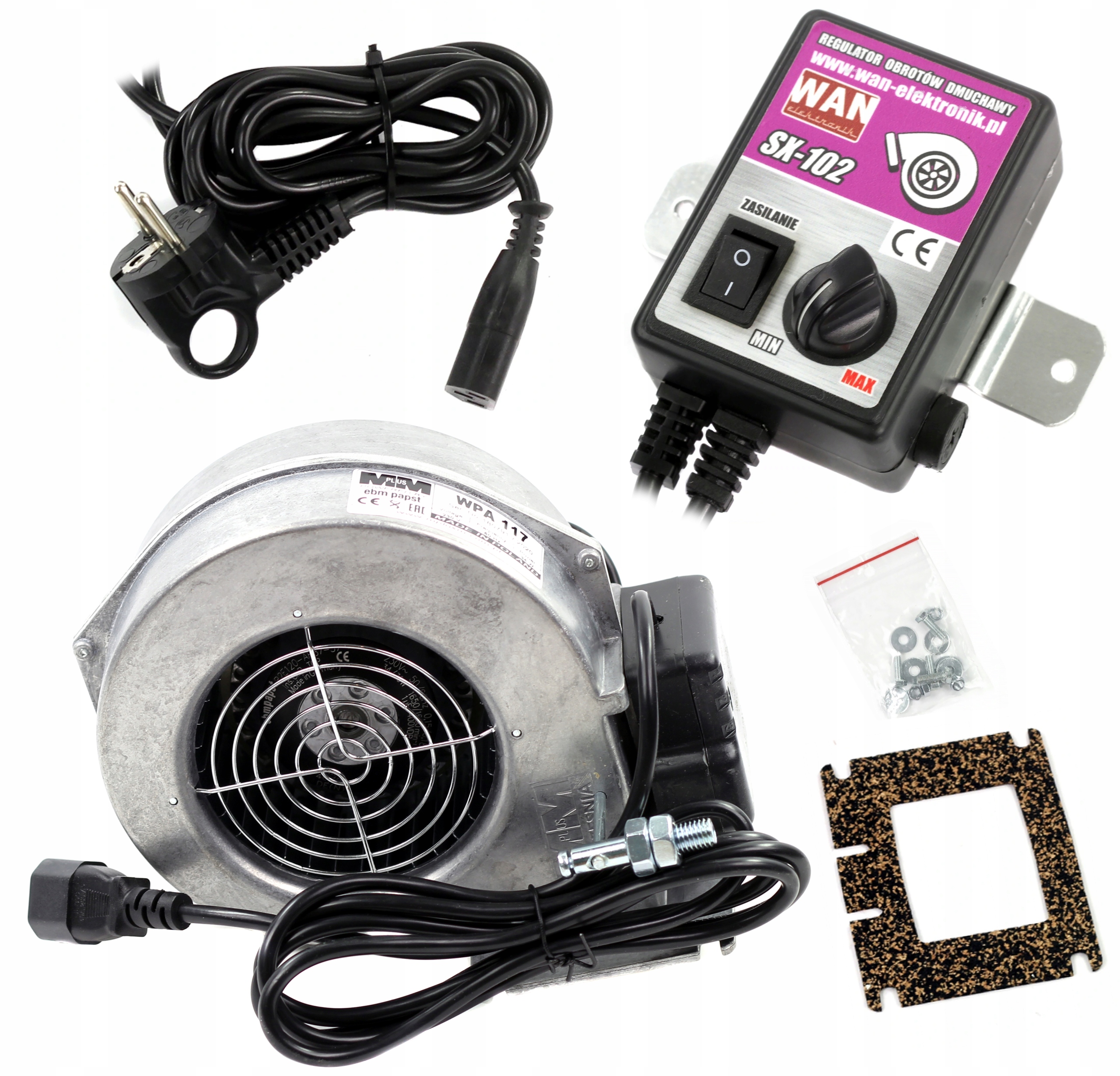 Ventilátor ventilátora WPA117 + regulátor rýchlosti SX