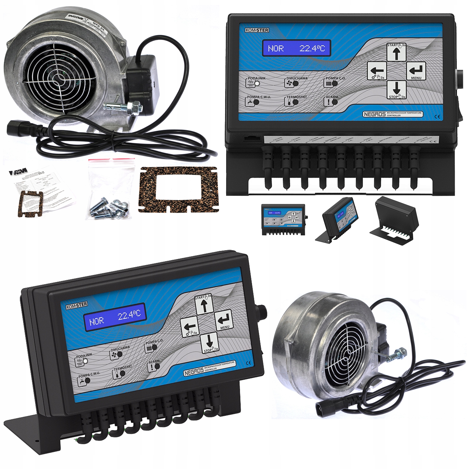 Dúchadlo, ventilátor podávača + LCD OVLÁDAČ