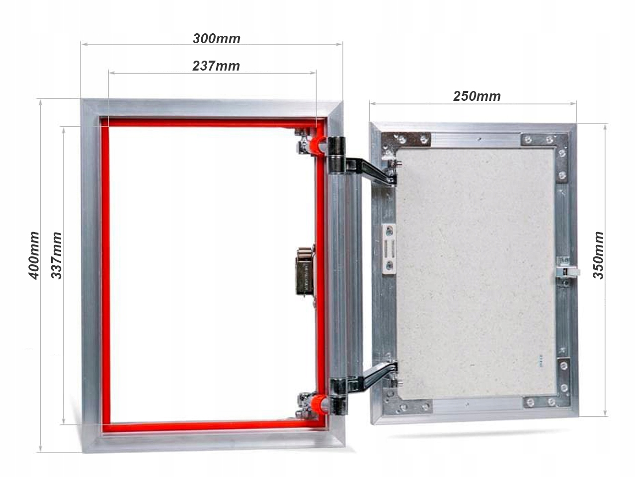 Revízne dvierka – NEVIDITEĽNÉ hliníkové revízne dvere 30 × 40
