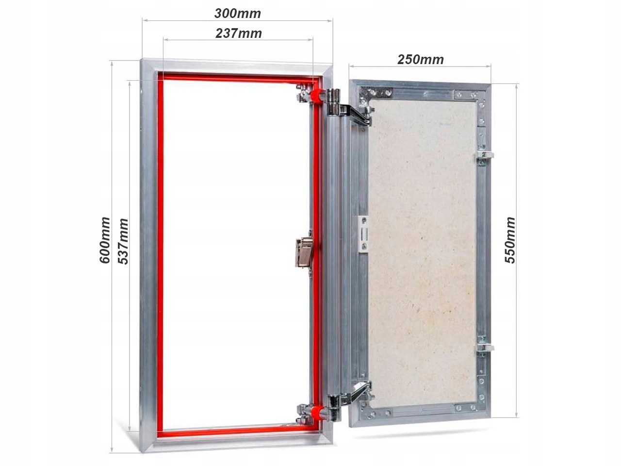 Revízne dvierka – NEVIDITEĽNÉ hliníkové revízne dvere 30 × 60