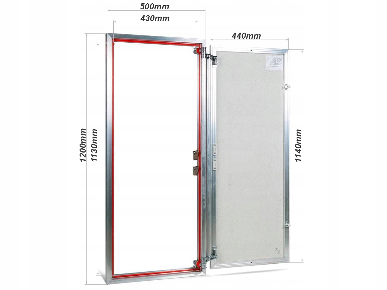 Revízne dvierka – NEVIDITEĽNÉ hliníkové revízne dvere 50 × 120