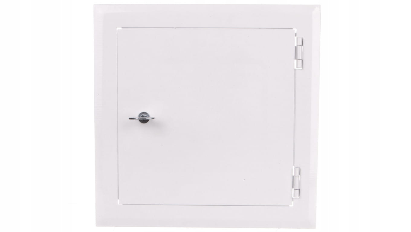Revízne dvierka – Kovové kontrolné dvere 140 × 140 mm biele DMW81