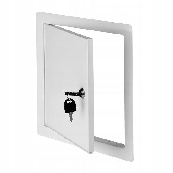 Revízne dvierka – Kovové revízne dvere 200 × 250 mm so zámkom