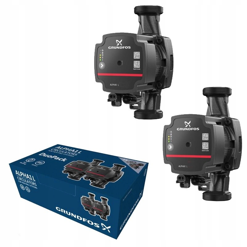Dve čerpadlá ALPHA1 L 25-60 60 W. 2 čerpadlá