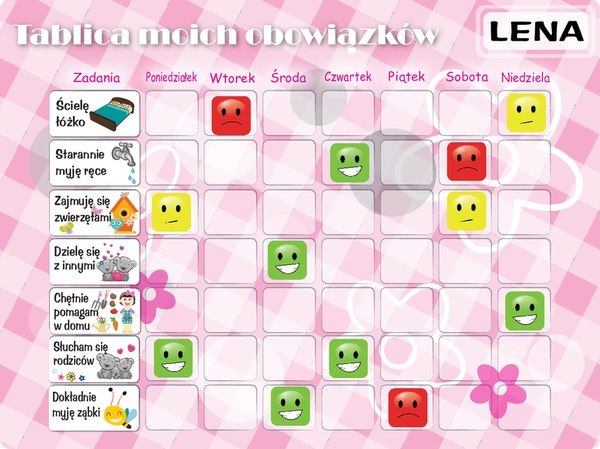 Dieťa tabuľa 40x30cm Ružová magnetická mriežka