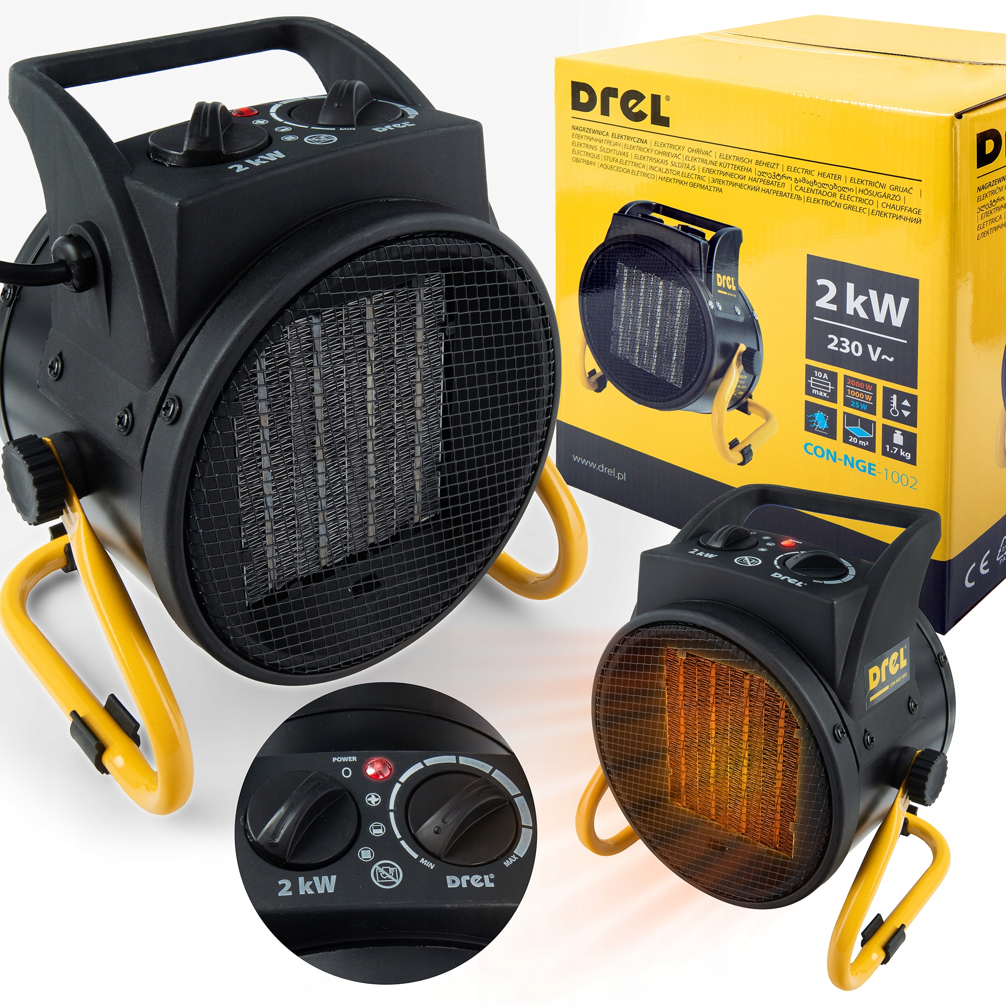 Elektrický ohrievač Drel 2 kW