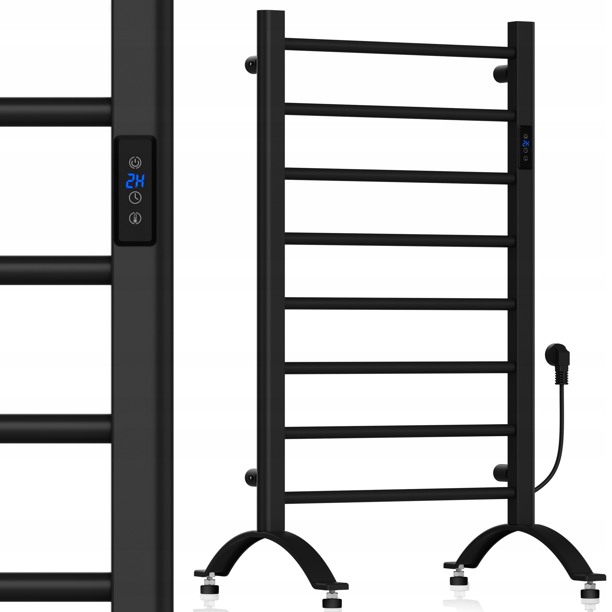 Elektrický kúpeľňový radiátor Maltec 200 W 500 x 905 mm čierny