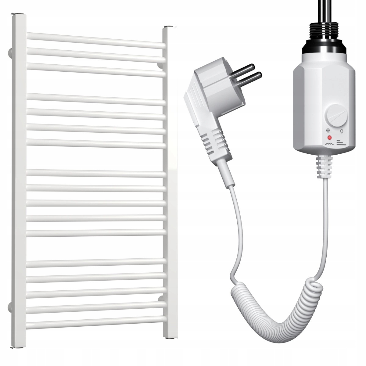 ELEKTRICKÝ OHRIEVAČ REBRÍK 1120/550 LESK BIELY + OHRIEVAČ 300W BIELY 24h