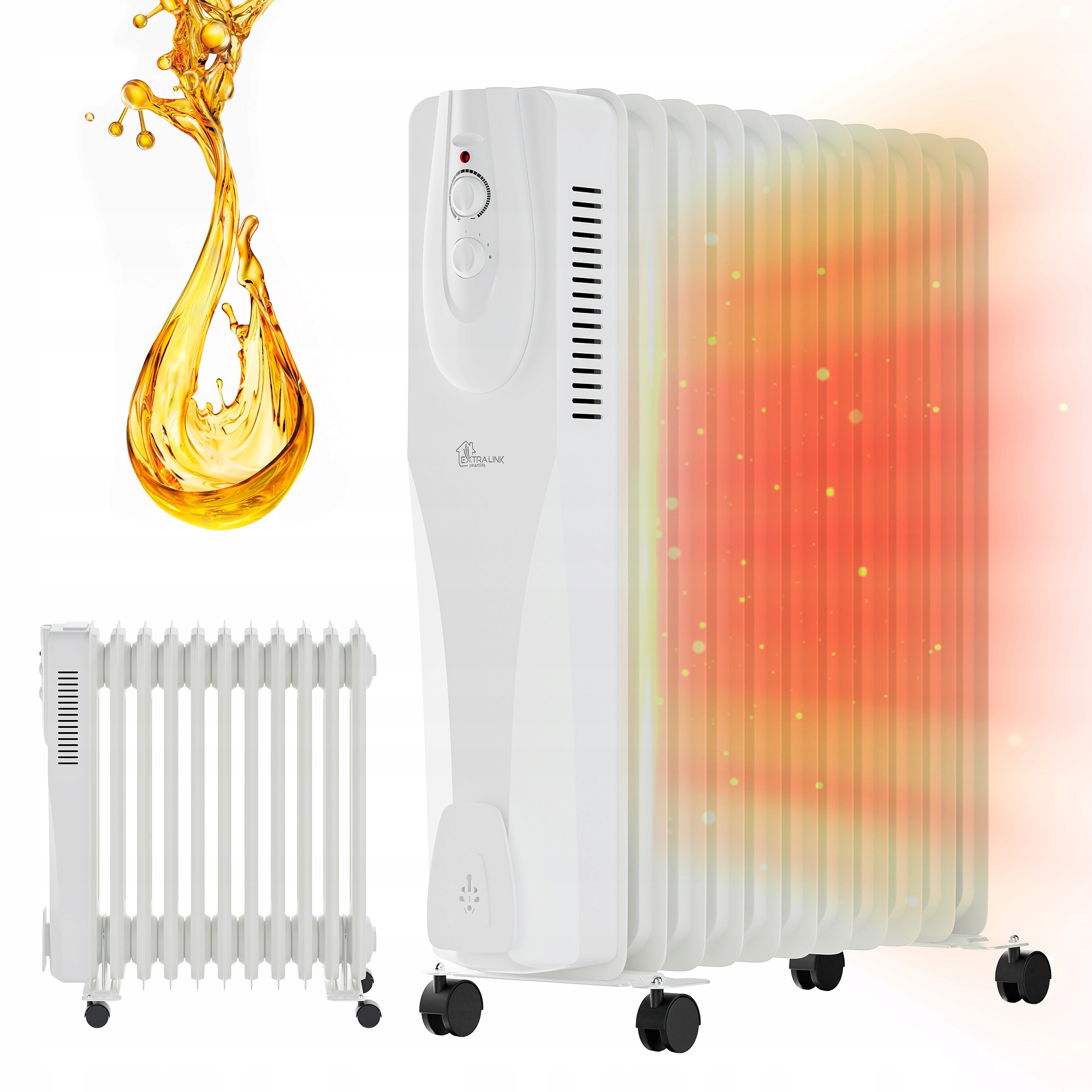 Extralink 2500 W biely olejový radiátor
