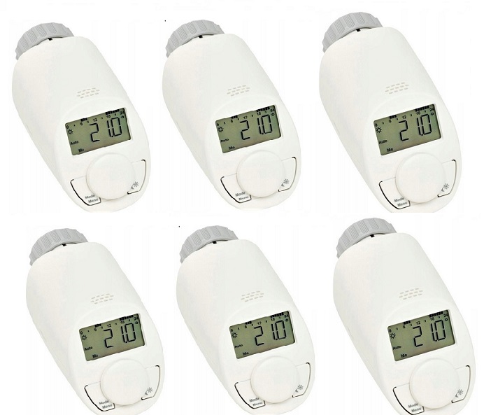 ELEKTRONICKÁ TERMOSTATICKÁ HLAVA EQ-3 N x 6 ks