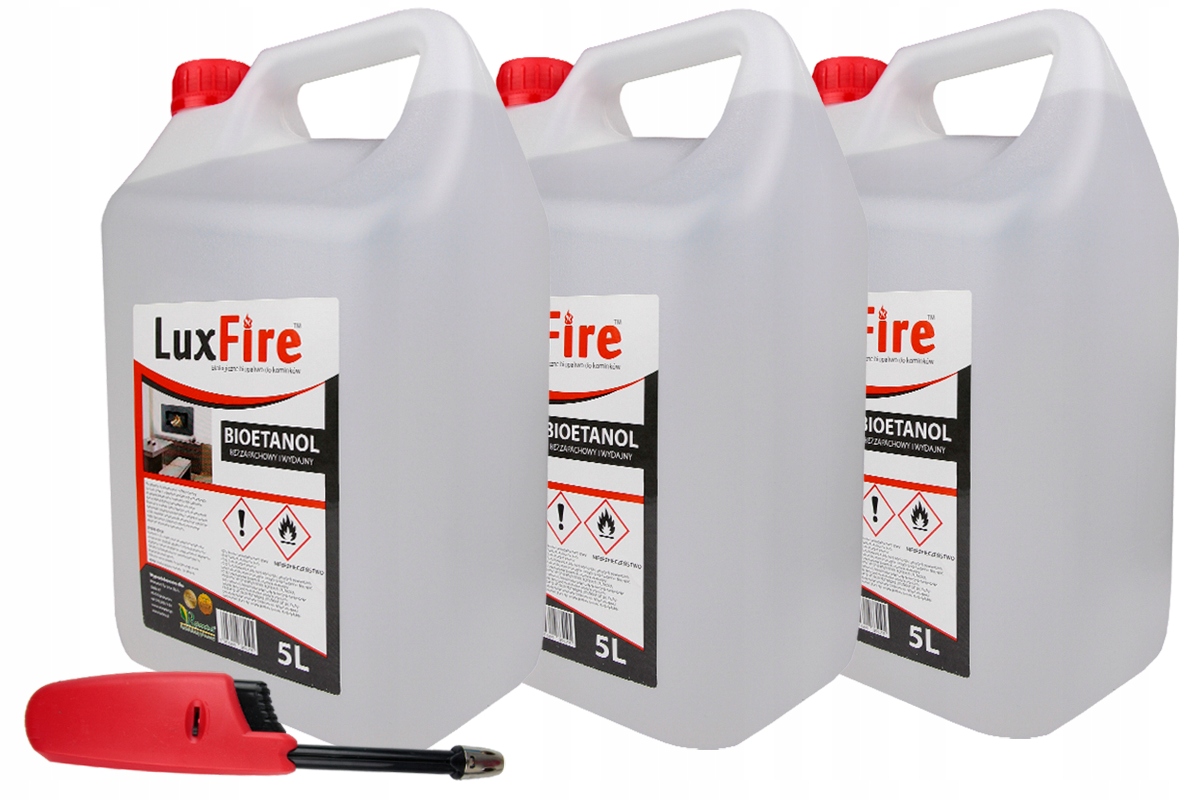 ETHANOL ETHYL ALKOHOL LUX PALIVO 15L + ZAPALOVAČ