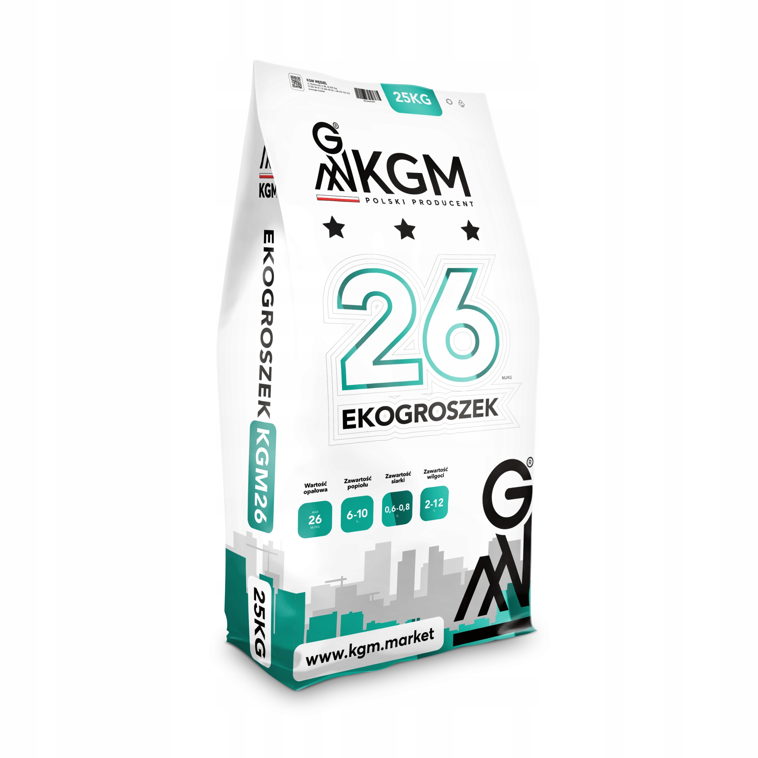 Ekohrášok uhlie KGM 26MJ/KG – uhlie, palivo, 500 kg