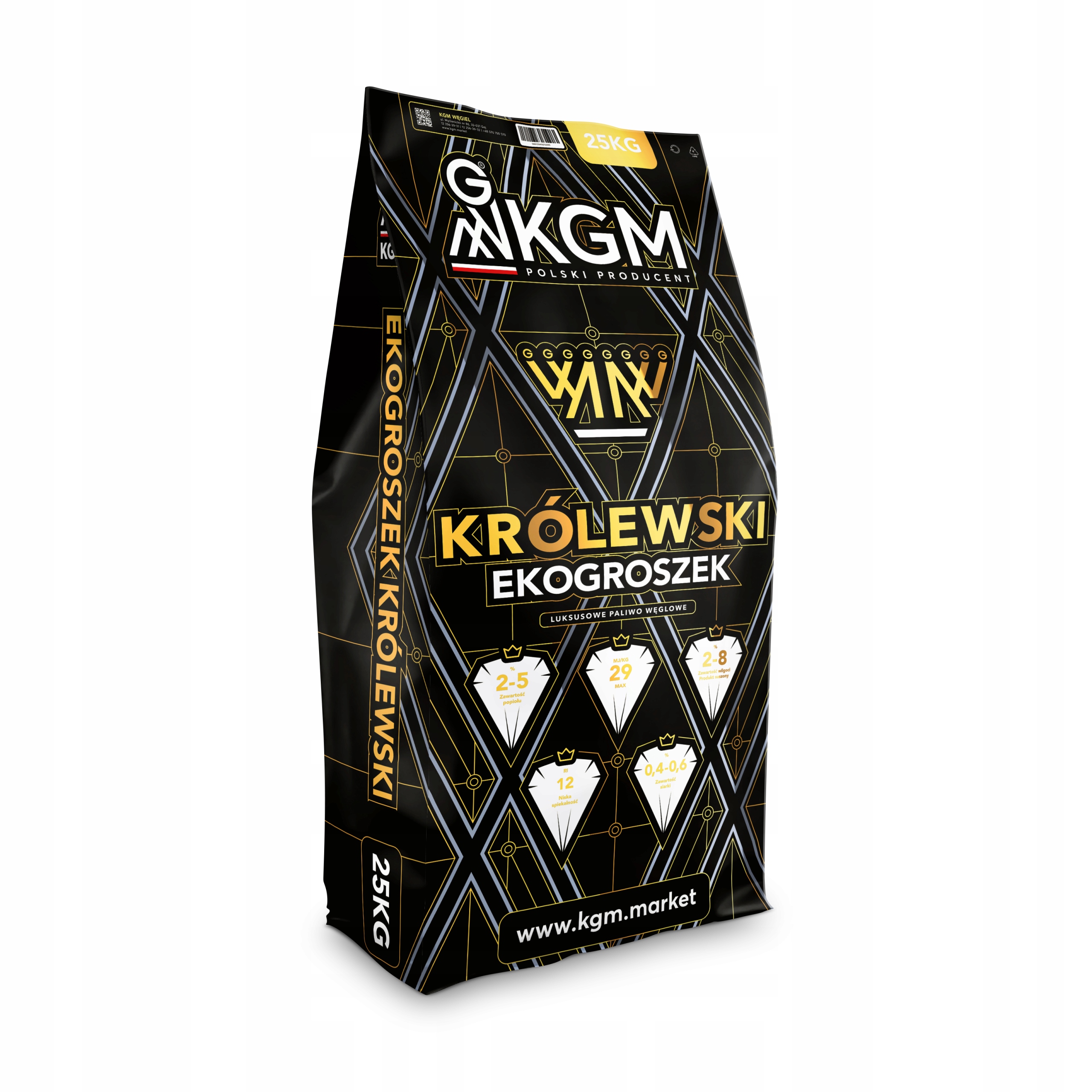 KGM KRÓLEWSKI ekohrášok uhlie – sušený 29MJ/kg Palivo, hrášok 500 kg
