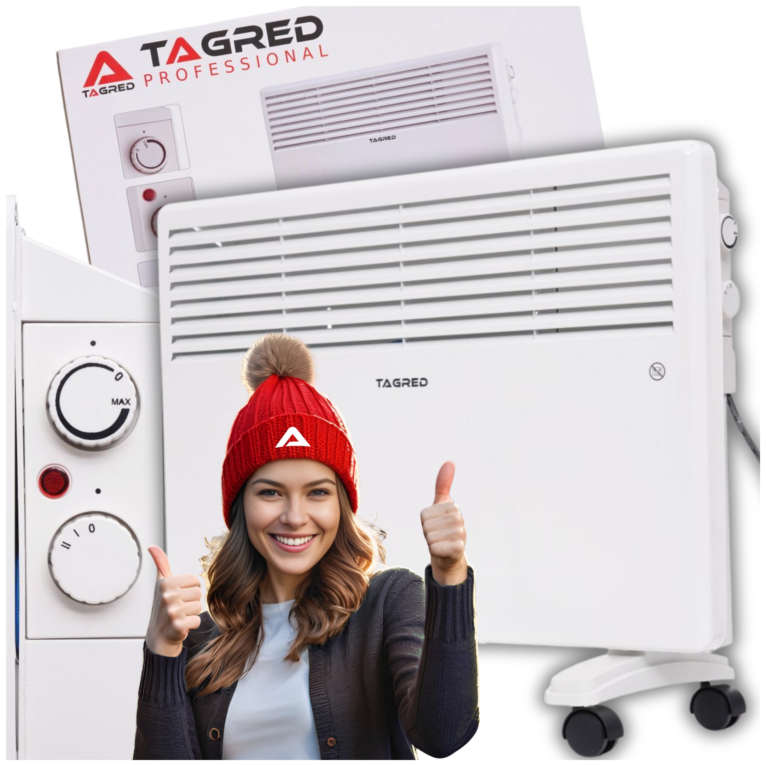 Konvektor TAGRED 1500 W biely