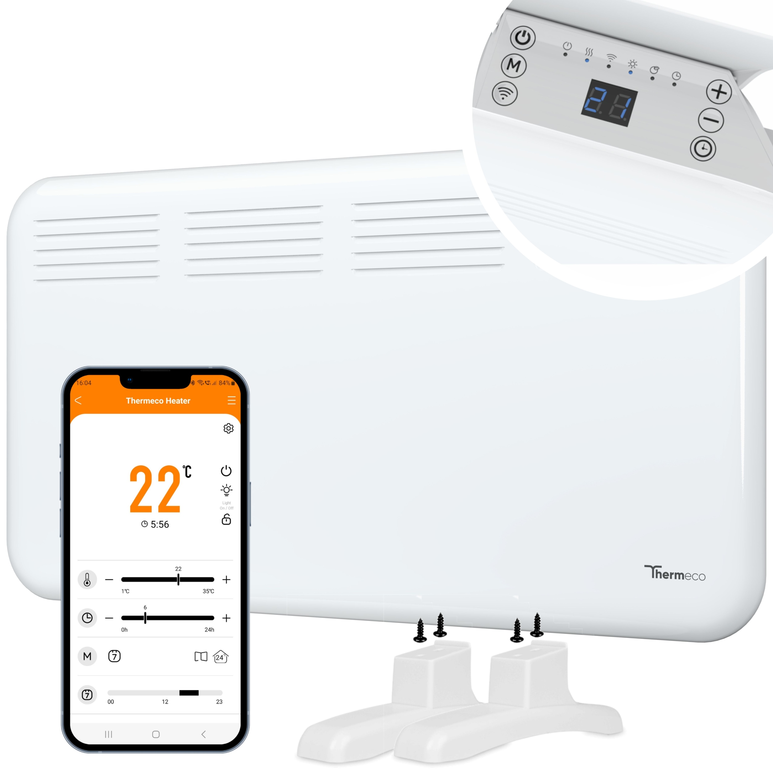 Biely konvektor Thermeco 2000 W