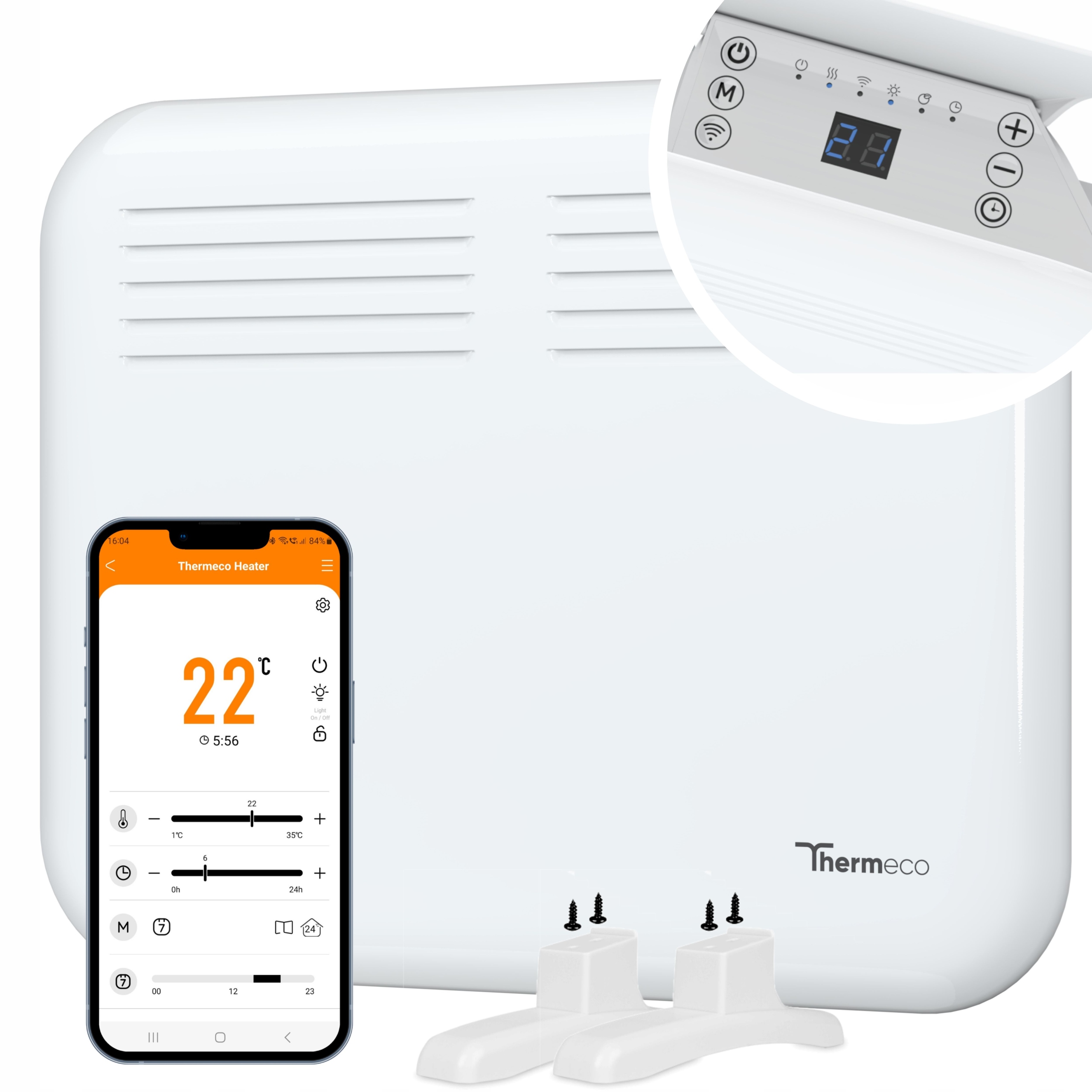 Biely konvektor Thermeco 500W