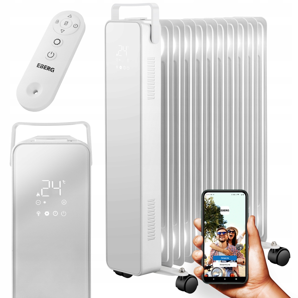 EBERG 2500 W biely olejový radiátor