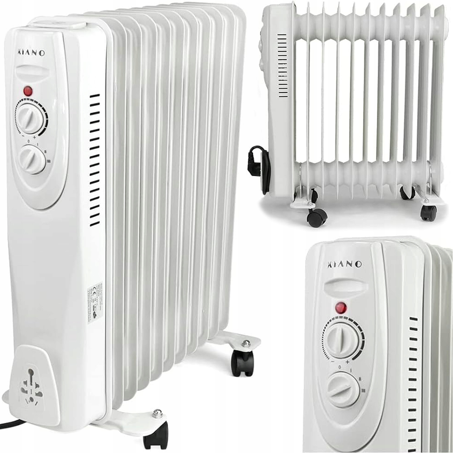 Kiano 2500 W biely olejový radiátor