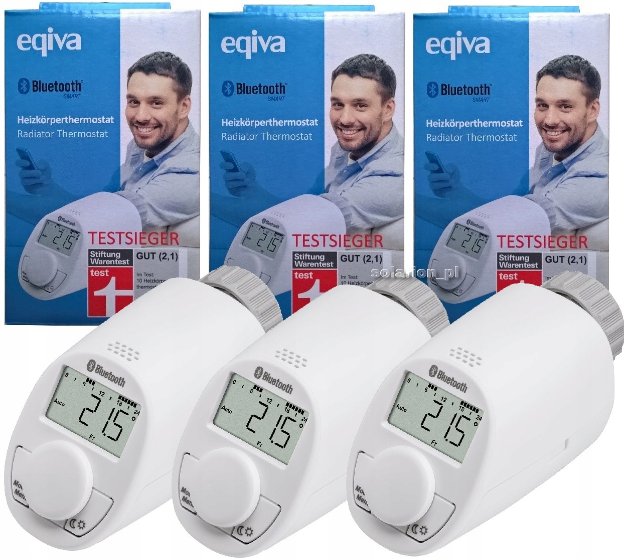 Elektronická termostatická hlavica. eQ3 Bluetooth x3