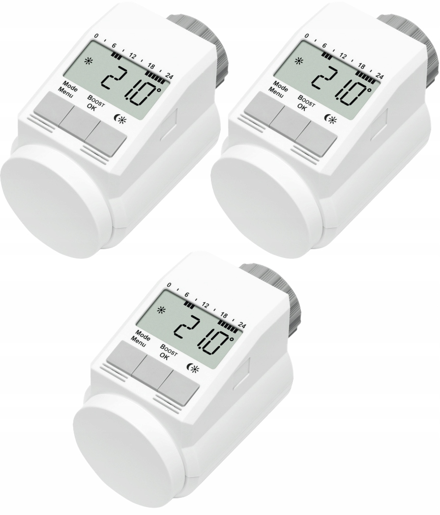 Elektronická termostatická hlavica eQ-3- L- 3 ks