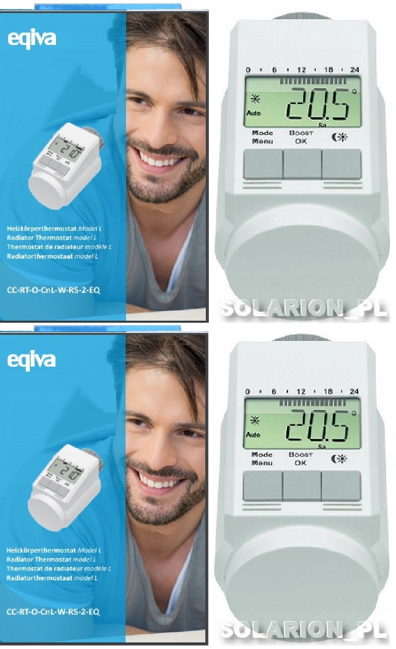 Elektronická termostatická hlavica eQ-3- L x 2 ks