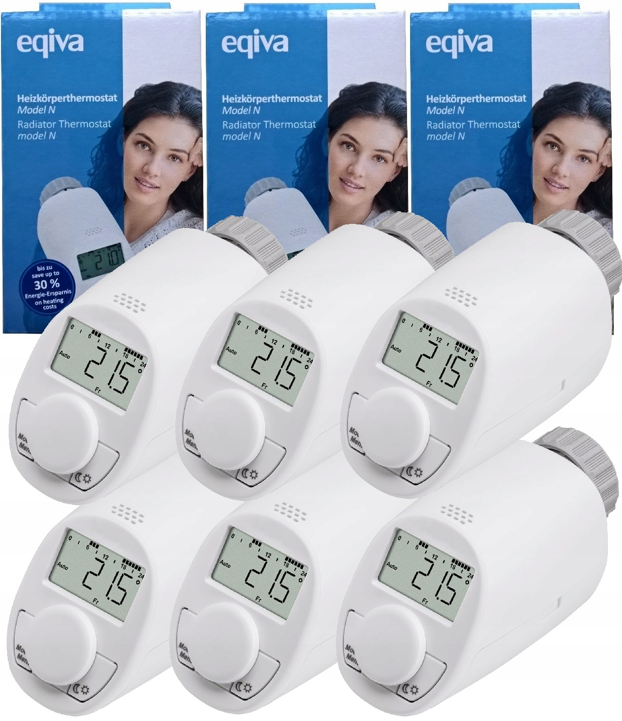 Elektronická termostatická hlavica eQ-3 N x 6 ks