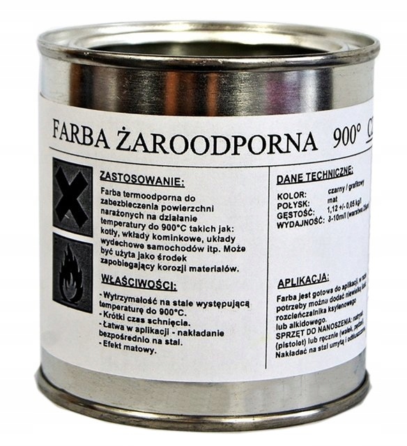 Komínový systém, príslušenstvo - TEPLOTOLNÝ NÁTER NA KRB, TLUMIČ, gril 0,35kg