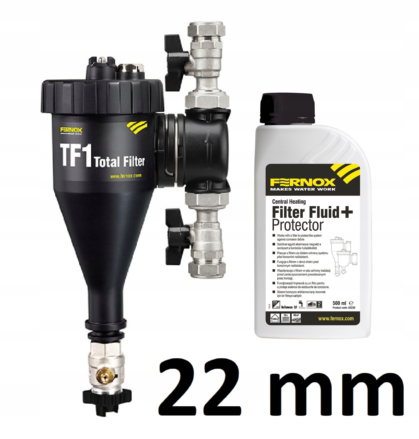 FERNOX TF1 TOTÁLNY FILTRAČNÝ VENTIL CU 22MM + inhibítor