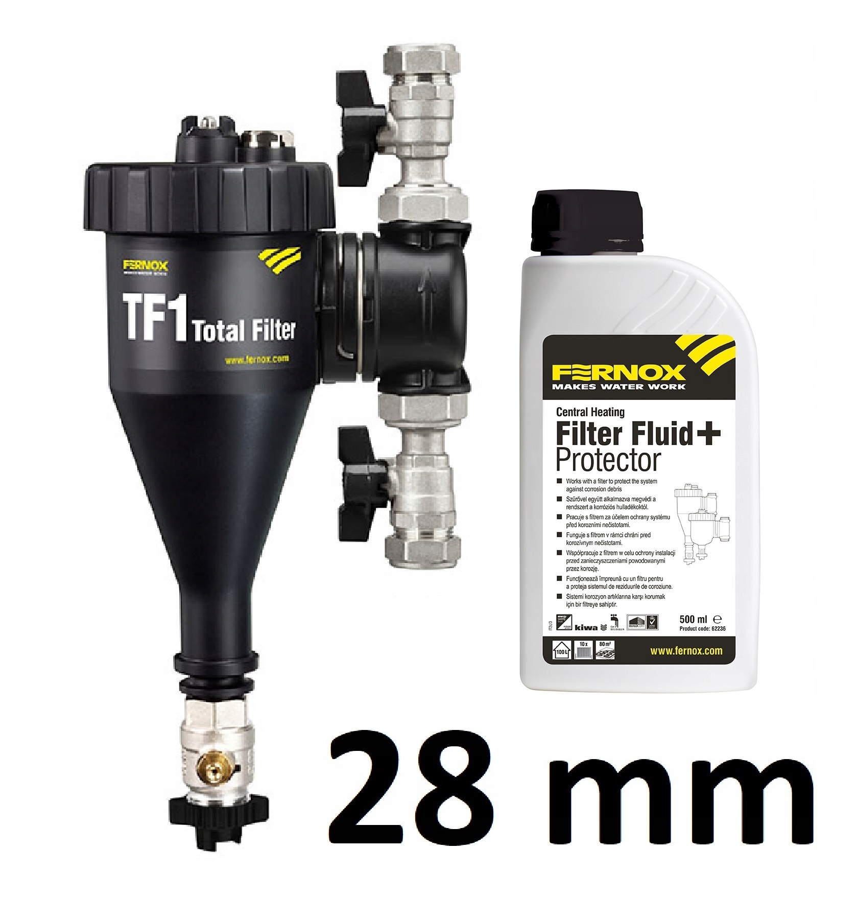 FERNOX TF1 CELKOVÝ FILTRAČNÝ VENTIL CU 28MM + inhibítor