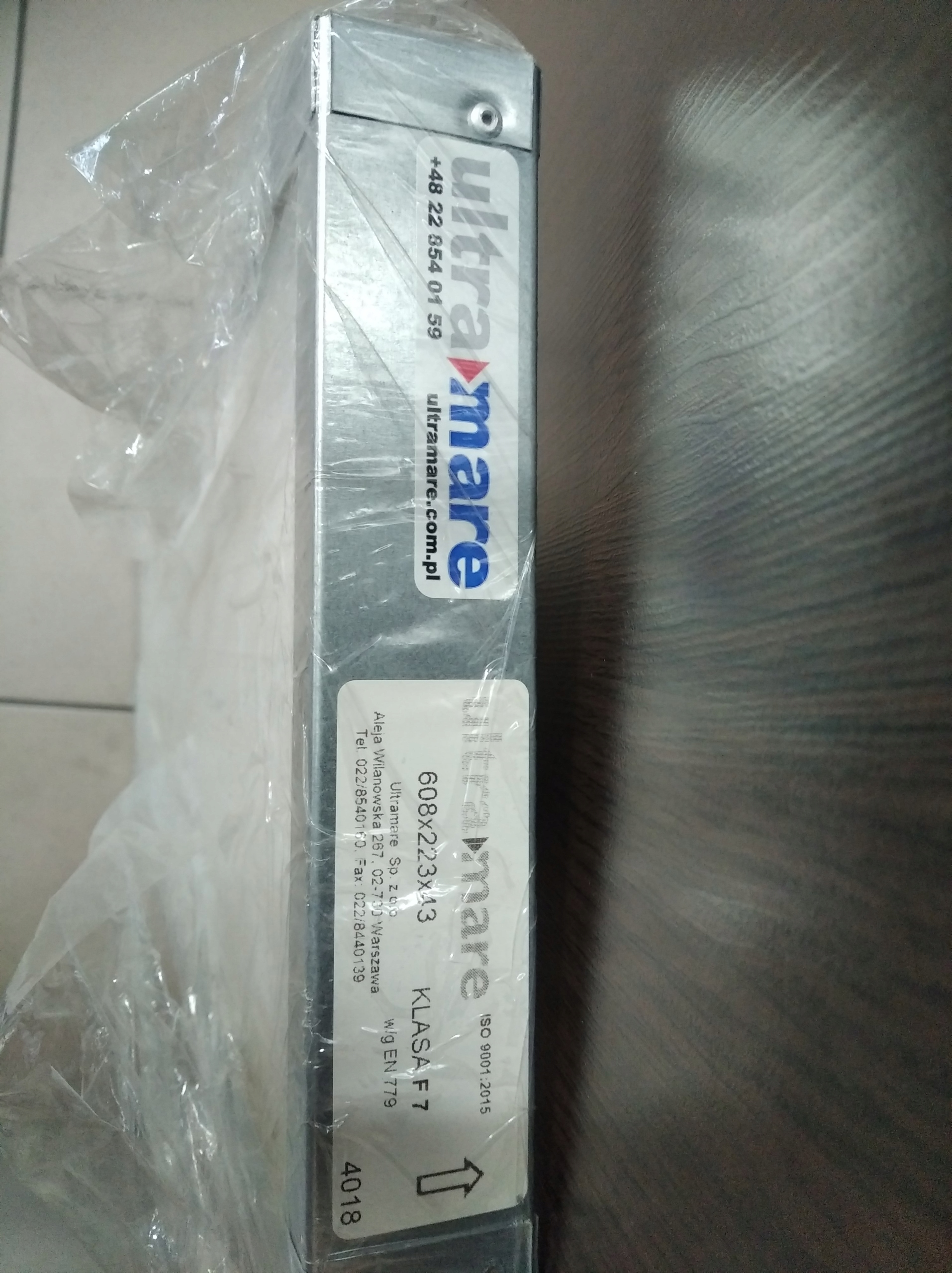 Rekuperátor – FILTER F7 pre rekuperačnú jednotku 608X223X43