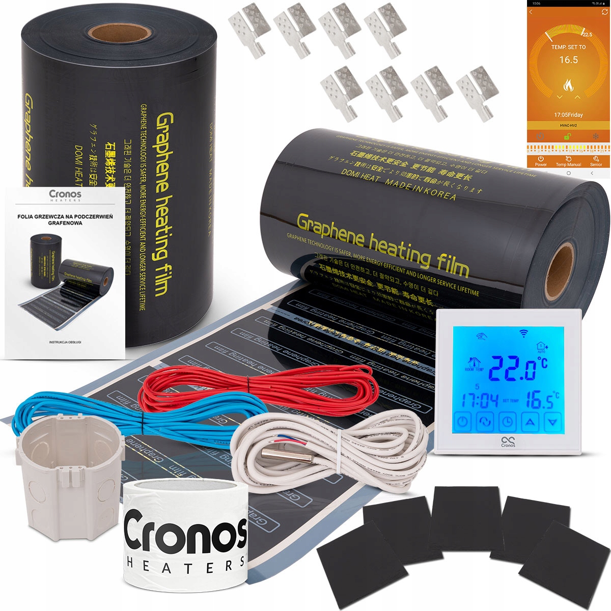 Vykurovacia fólia fólia grafénová IR 220 W / m2 – 7m² wifi