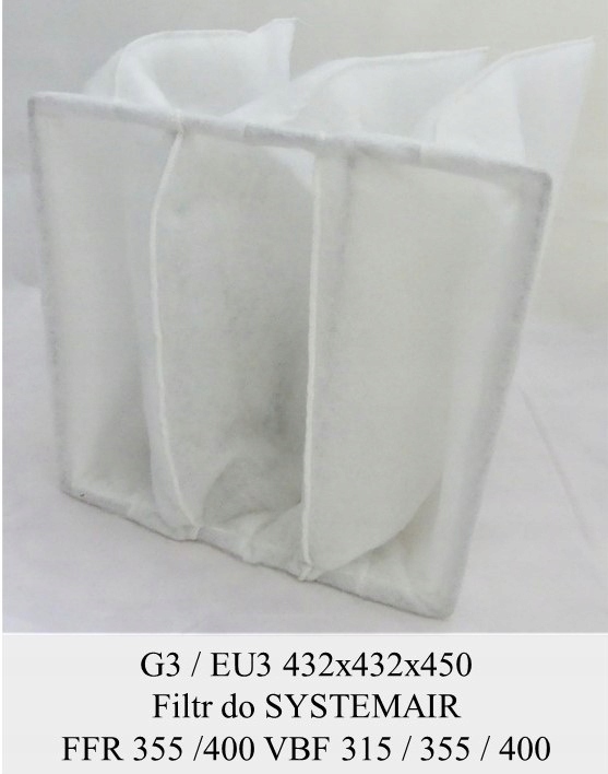 Filter EU3 pre SYSTEMAIR (432x432x450)