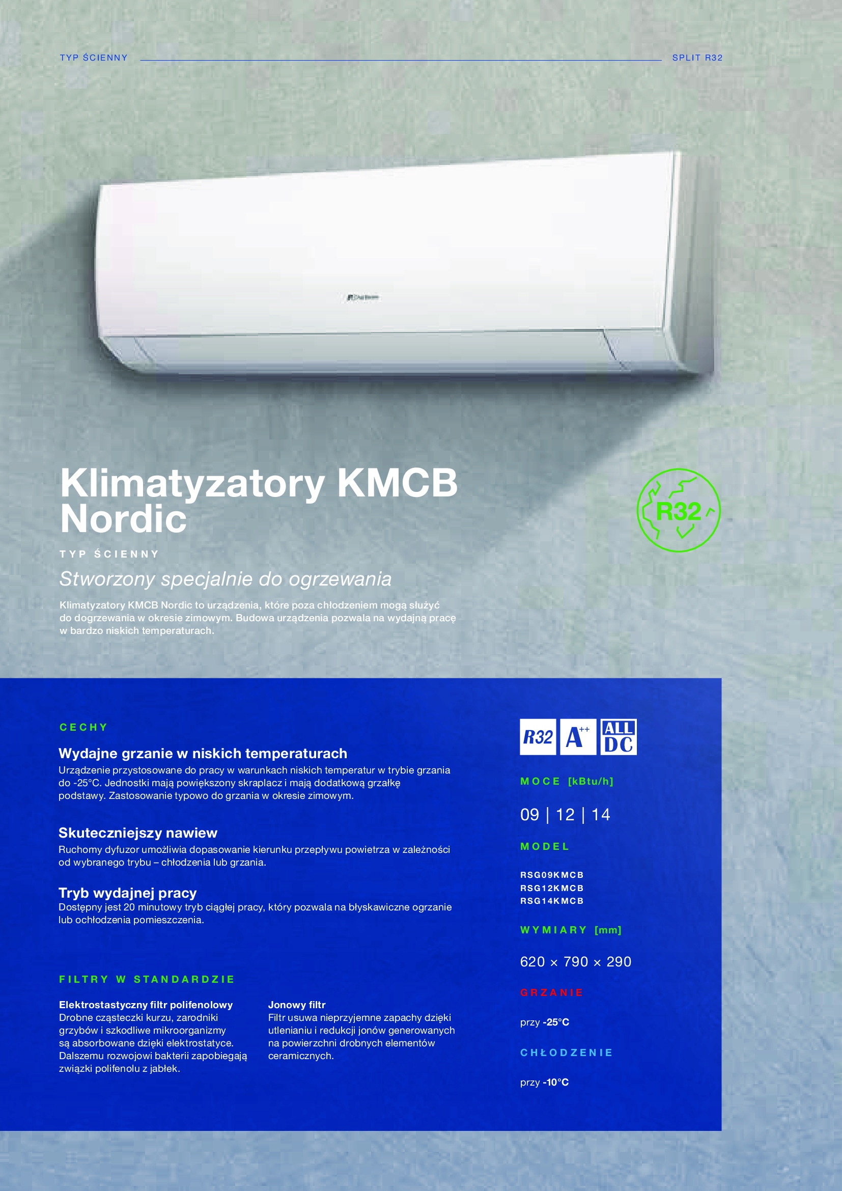 Fuji KMCB Nordic 3,5 kW, klimatizácia - tepelné čerpadlo