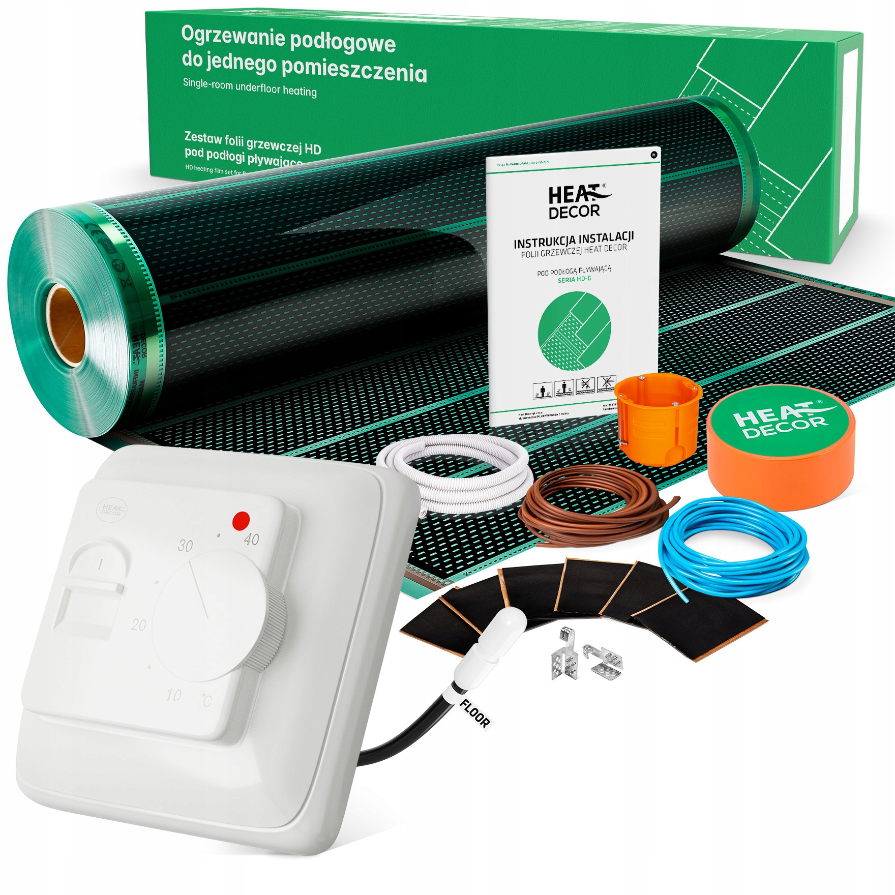 Vykurovacia fólia HD-G | Termostat T01.W | 80 W/m² | Súprava 1,5 m²