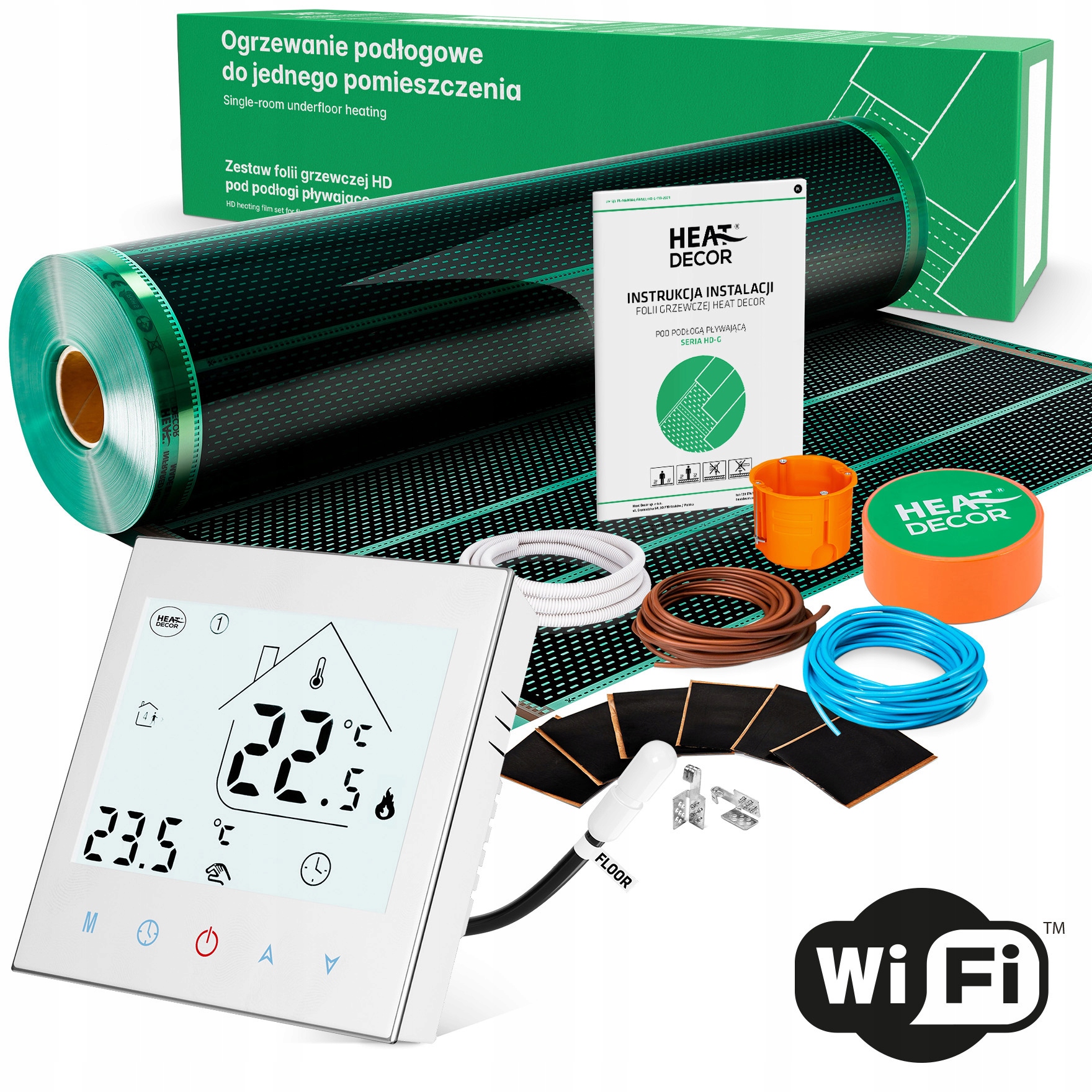 Vykurovacia fólia HD-G | Termostat T1000.W.WIFI | 140 W/m² | Súprava 4 m²